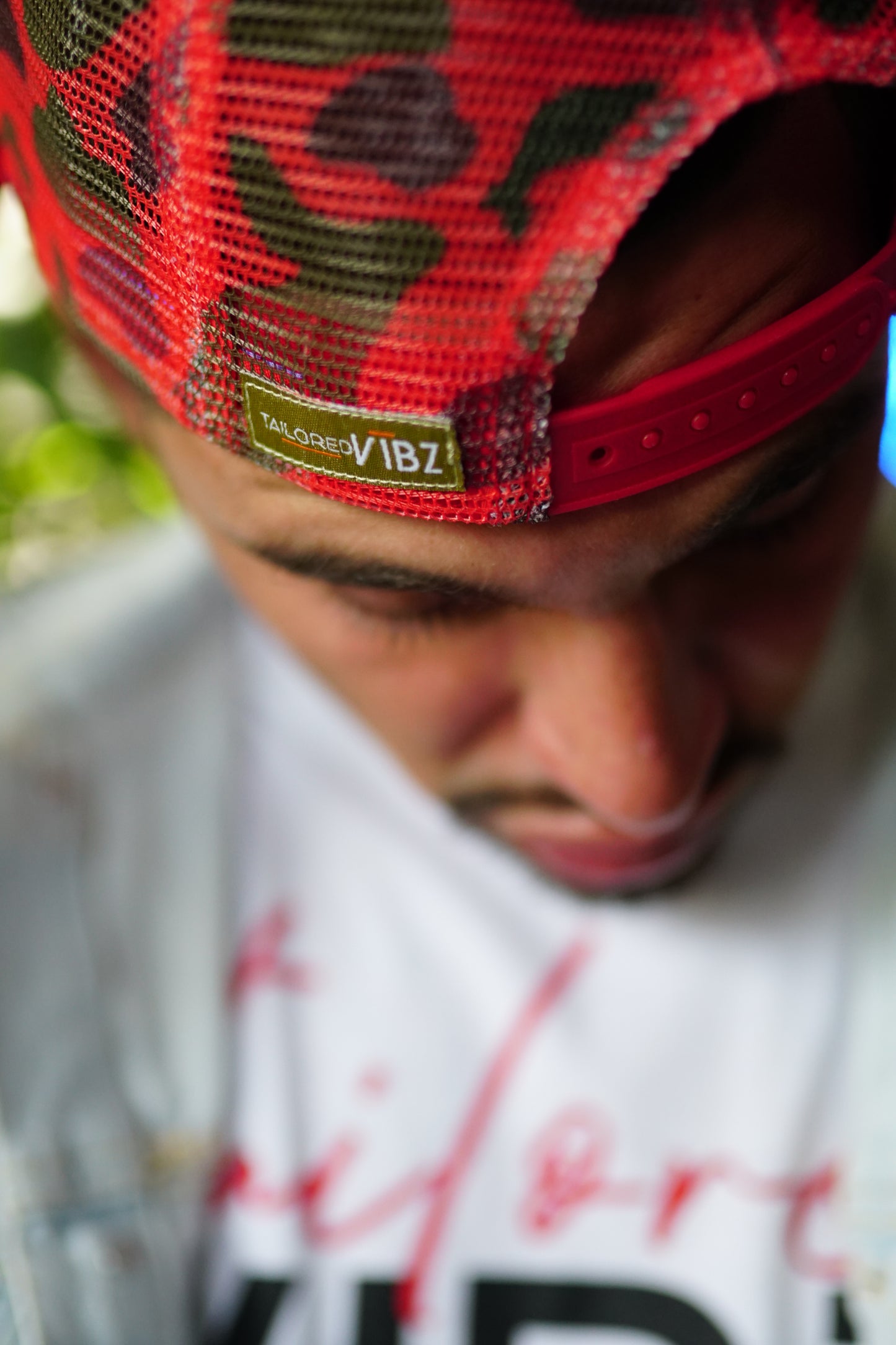 Red Camo Lotus Trucker