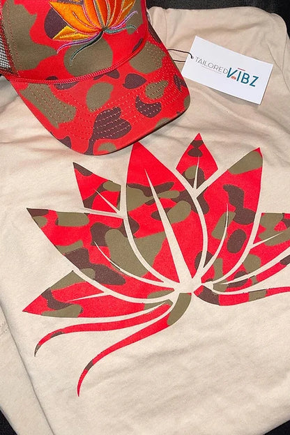 Camo Lotus Flower Vībz Tee