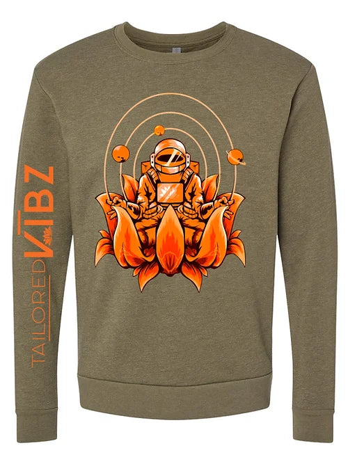 Meditating Astro Crewneck : Military Heather