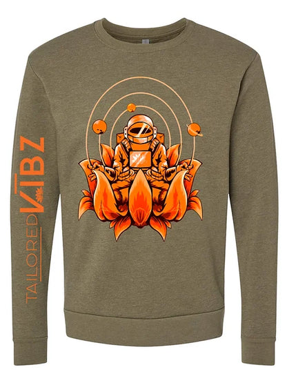 Meditating Astro Crewneck : Military Heather