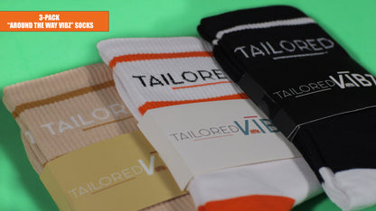 Around the Way Vibz Socks: 3-Pack