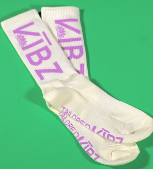 "BIG OLE VIBZ" Socks (Cream)